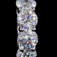14K White Gold 2.98 Carats Total Weight Round Brilliant Cut Lab Diamond Huggie Earrings - E-F Color VS1 Clarity - Covaloro Fine Jewelry