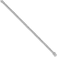 14K White Gold 2 Carat Diamond Illusion Tennis Bracelet with Round Diamonds - 7.5" Length by Monteluci Fine Jewelry