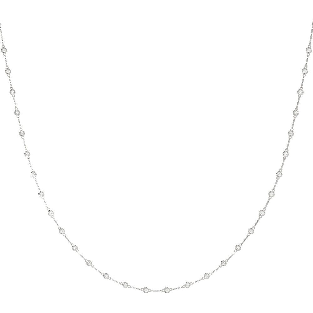 14K White Gold 2 Carat Lab Diamond Necklace by Robinson's Jewelers
