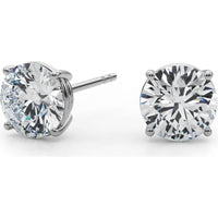 14K White Gold 2 Carat Total Weight Lab Diamond Four-Prong Wire Stud Earrings by Robinson's Jewelers