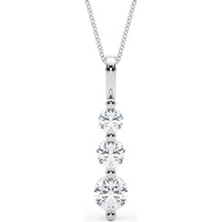 14K White Gold 2 Carat Total Weight Lab Diamond Necklace by Robinson's Jewelers