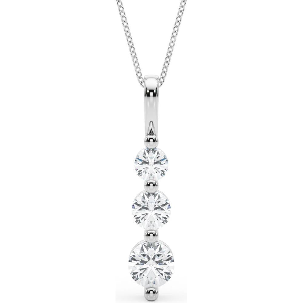 14K White Gold 2 Carat Total Weight Lab Diamond Necklace by Robinson's Jewelers