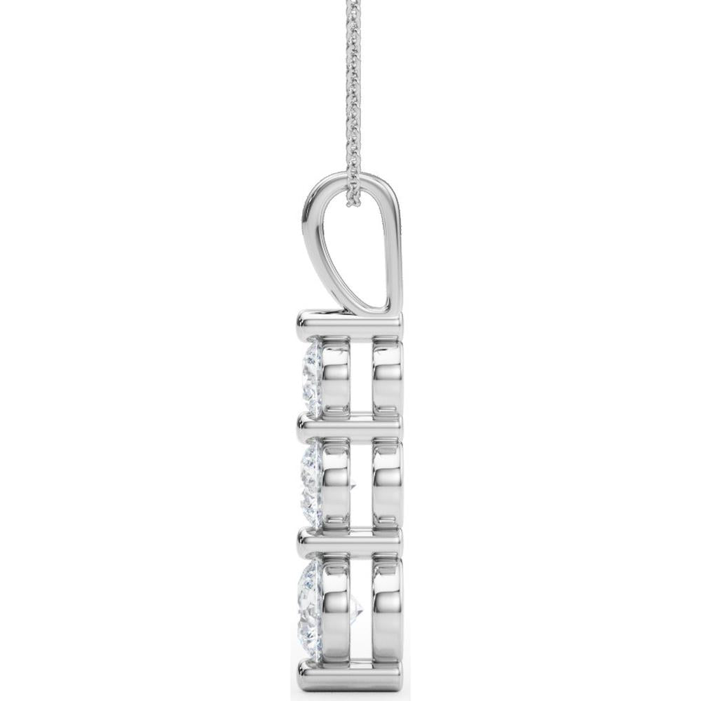 14K White Gold 2 Carat Total Weight Lab Diamond Necklace by Robinson's Jewelers