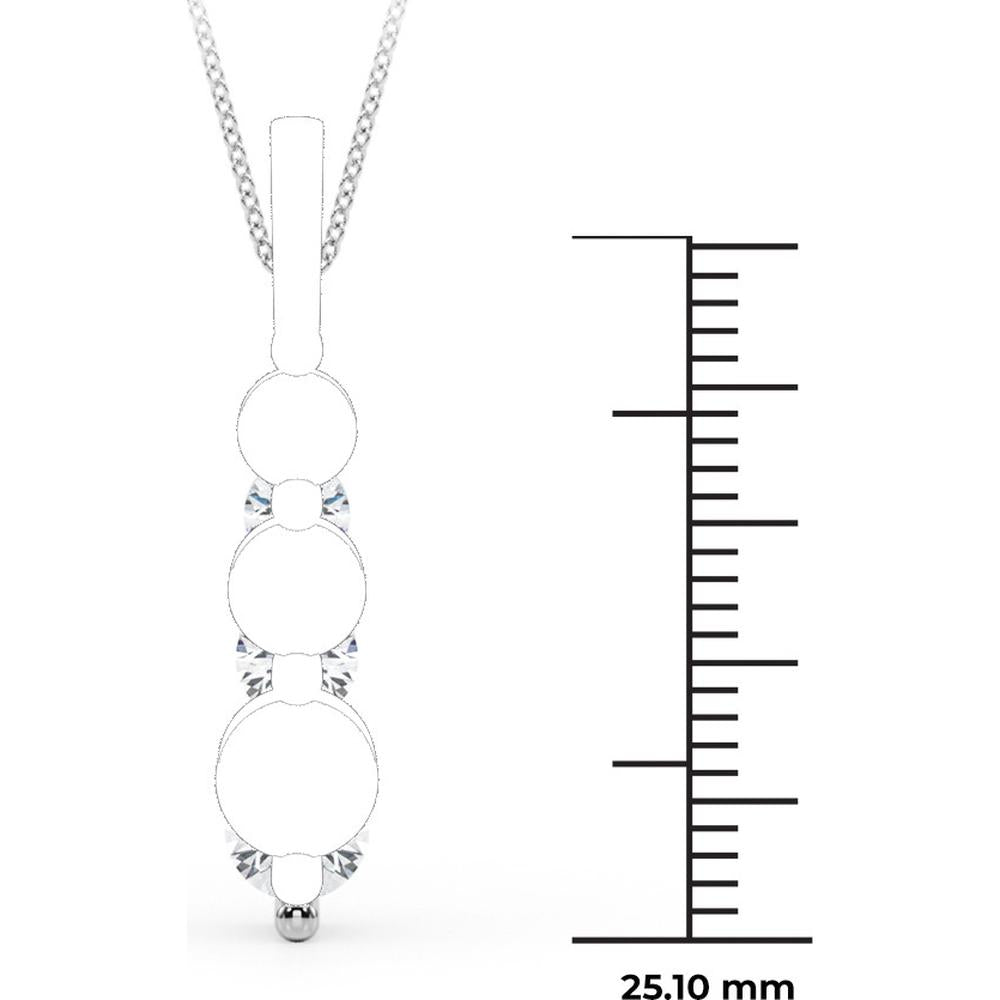 14K White Gold 2 Carat Total Weight Lab Diamond Necklace by Robinson's Jewelers