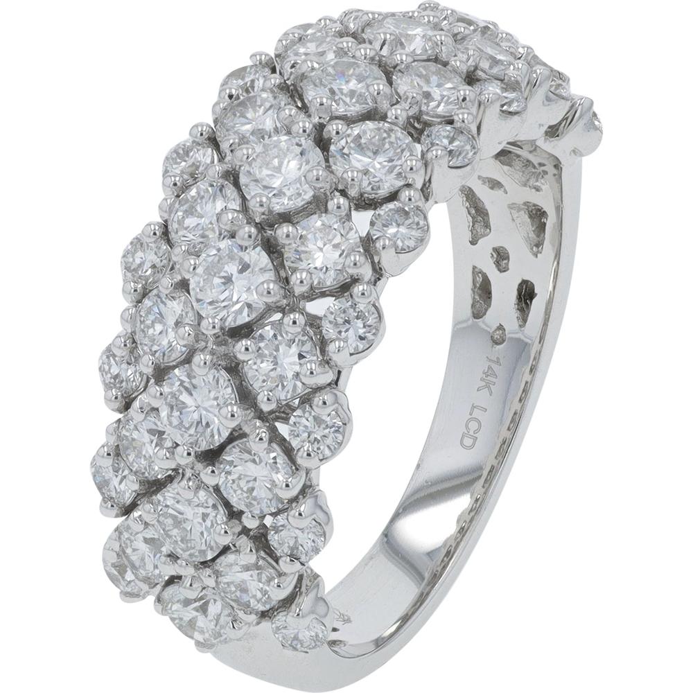 14K White Gold 2 Carat Total Weight Lab Grown Diamond Ring