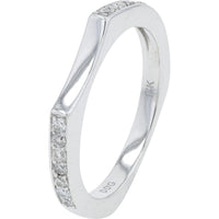 14K White Gold 2 Carat Total Weight Round Diamond Cluster Bridal Set with Pavé Band