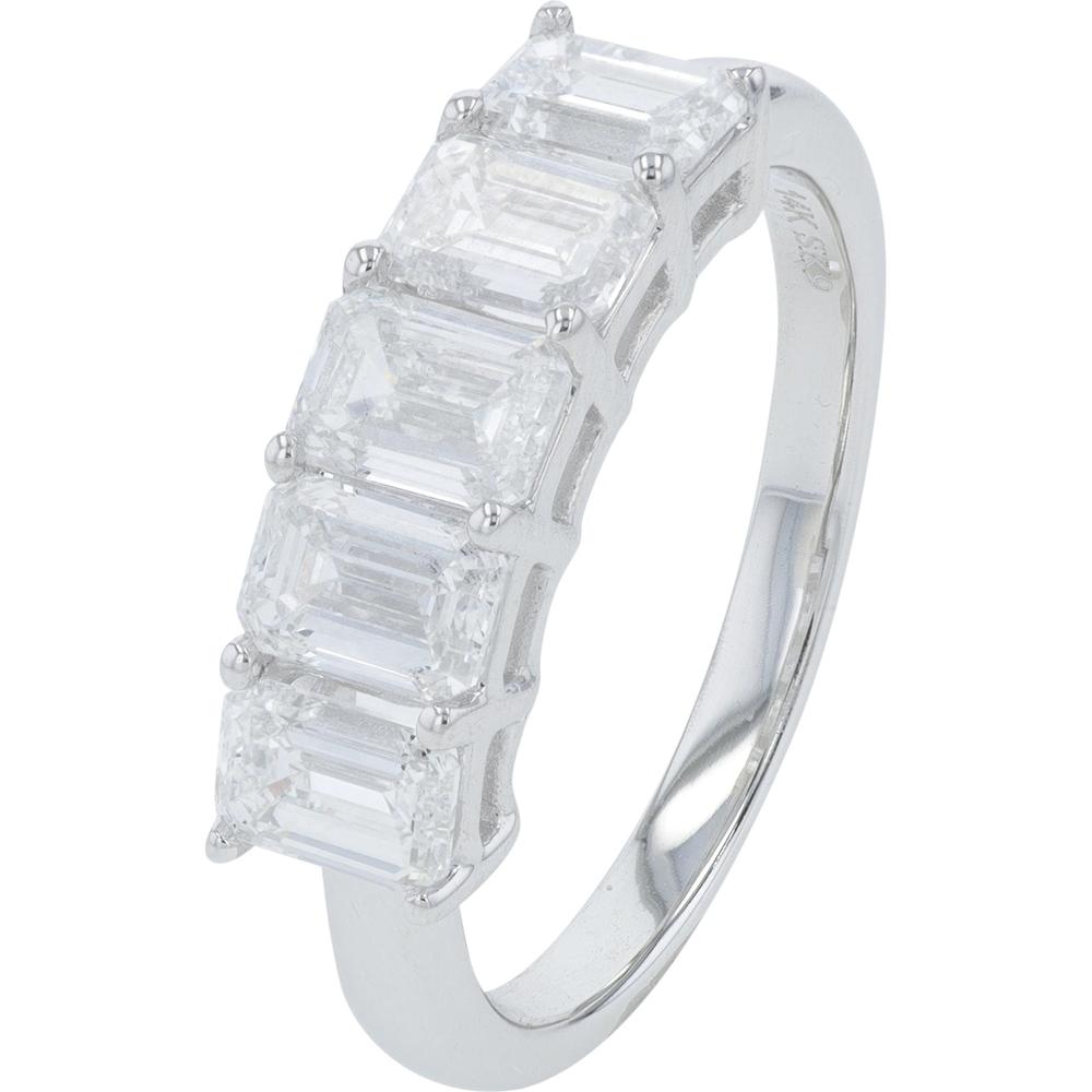 14K White Gold 2 Carats Lab Grown Diamond Band - 2.00 Carat Total Diamond Weight