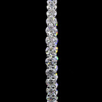 14K White Gold 2-Inch Large Hoop Earrings with 58 Prong Set Round Lab Diamonds - 5.21 Carat Total Diamond Weight - Covaloro Fine Jewelry