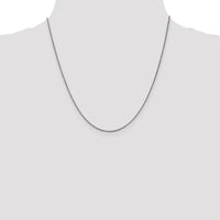 14K White Gold 20" 1.05mm Box Chain with Lobster Clasp - Polished Finish by Oro Pregiato