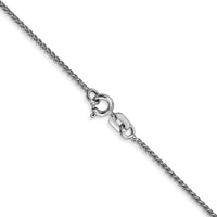 14K White Gold 20" 1.05mm Spiga Chain Necklace with Rhodium Plating and Spring Ring Clasp by Oro Pregiato