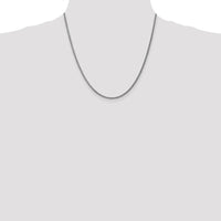 14K White Gold 20" 1.05mm Spiga Chain Necklace with Rhodium Plating and Spring Ring Clasp by Oro Pregiato