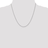 14K White Gold 20" 1.3mm Heavy Baby Rope Chain with Lobster Clasp by Oro Pregiato