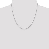 14K White Gold 20" 1.4mm Forzantine Cable Chain Necklace with Lobster Clasp by Oro Pregiato