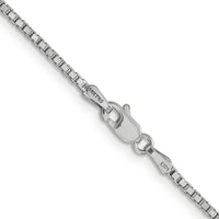 14K White Gold 20" 1.5mm Box Chain Necklace with Lobster Clasp by Oro Pregiato