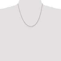 14K White Gold 20" 1.5mm Regular Rope Chain Necklace with Lobster Clasp by 0