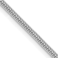 14K White Gold 20" 1.6mm Round Snake Chain with Lobster Clasp by Oro Pregiato