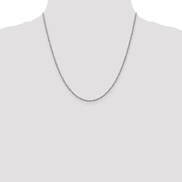14K White Gold 20" 1.7mm Ropa Chain Necklace with Lobster Clasp by Oro Pregiato