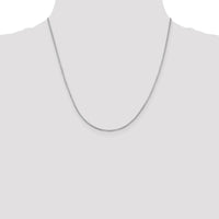 14K White Gold 20" 1mm Octagonal Snake Chain with Lobster Clasp - Polished Finish by Oro Pregiato