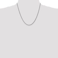14K White Gold 20" 2.1mm Diamond-Cut Spiga Chain Necklace with Lobster Clasp by Oro Pregiato