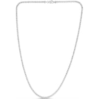 14K White Gold 20" 2.74mm Fancy Ice Chain Necklace with Diamond-Cut Finish by Orozza Fine Jewelry