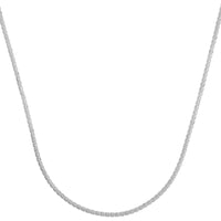 14K White Gold 20" 2.74mm Fancy Ice Chain Necklace with Diamond-Cut Finish by Orozza Fine Jewelry