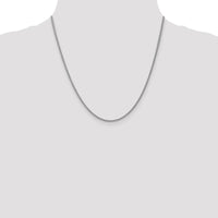 14K White Gold 20" 2mm Semi-Solid 3-Wire Wheat Chain with Lobster Clasp by Oro Pregiato