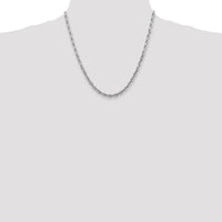 14K White Gold 20" 4.5mm Diamond-Cut Rope Chain with Lobster Clasp by Oro Pregiato