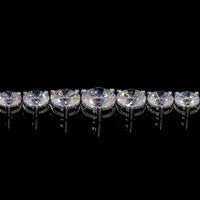 14K White Gold 20.41 Carats Graduated Riviera Necklace with Prong-Set Round Lab Diamonds including 1.57 Carats Center Stone - Covaloro Fine Jewelry