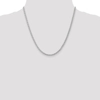 14K White Gold 20" 4mm Parisian Wheat Chain with Lobster Clasp by Oro Pregiato