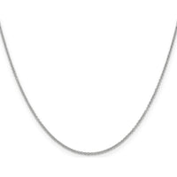 14K White Gold 20" Cable Chain Necklace with Lobster Clasp - 1.2mm Width by Oro Pregiato