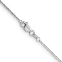14K White Gold 20" Cable Chain Necklace with Lobster Clasp - 1.2mm Width by Oro Pregiato