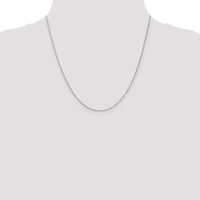 14K White Gold 20" Cable Chain Necklace with Lobster Clasp - 1.2mm Width by Oro Pregiato