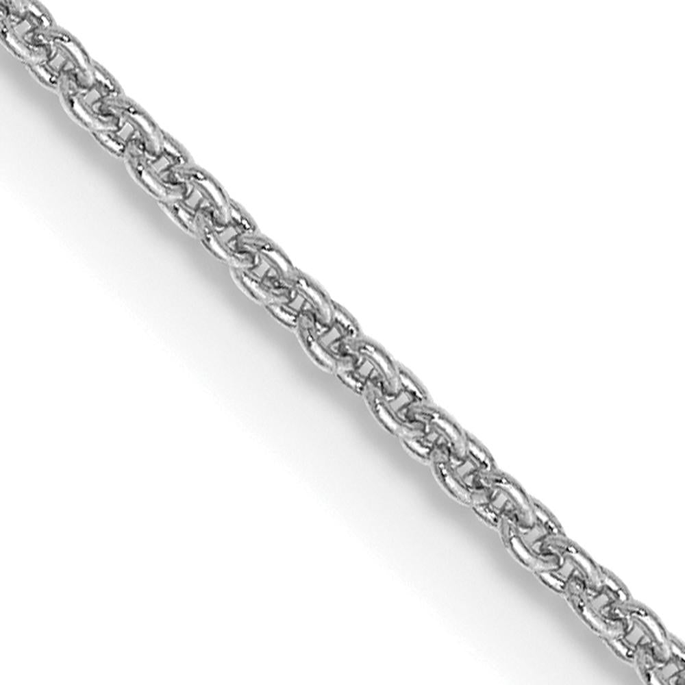 14K White Gold 20" Cable Chain Necklace with Lobster Clasp by Oro Pregiato
