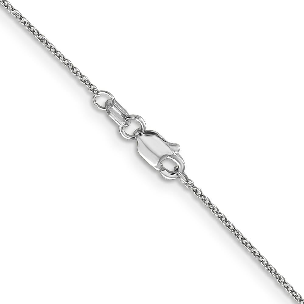 14K White Gold 20" Cable Chain Necklace with Lobster Clasp by Oro Pregiato