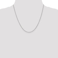 14K White Gold 20" Cable Chain with Lobster Clasp - 1.4mm Round Links by Oro Pregiato