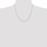 14K White Gold 20" Cable Rope Chain with Spring Ring Clasp