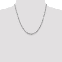 14K White Gold 20" Concave Anchor Chain Necklace with Lobster Clasp - Polished Finish by 0