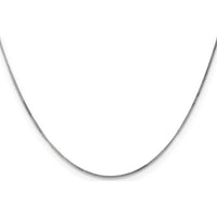 14K White Gold 20" Curb Chain with Spring Ring Clasp - Elegant Polished Finish by Oro Pregiato