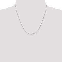 14K White Gold 20" Curb Chain with Spring Ring Clasp - Elegant Polished Finish by Oro Pregiato