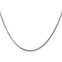 14K White Gold 20" Curb Chain with Spring Ring Clasp - Polished Rhodium Finish by Oro Pregiato