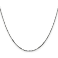 14K White Gold 20" Diamond-Cut Cable Chain Necklace with Lobster Clasp by Oro Pregiato