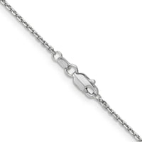 14K White Gold 20" Diamond-Cut Cable Chain Necklace with Lobster Clasp by Oro Pregiato