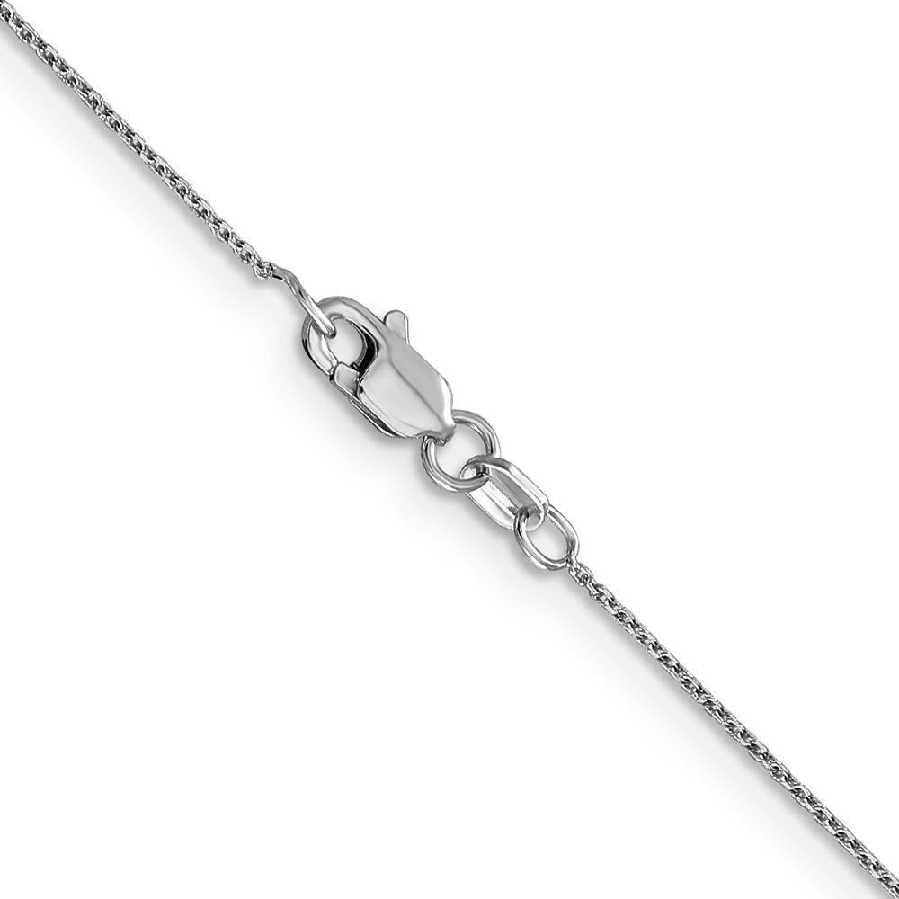 14K White Gold 20" Diamond-Cut Cable Chain with Lobster Clasp by Oro Pregiato