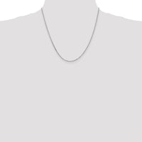 14K White Gold 20" Diamond-Cut Cable Chain with Lobster Clasp - Polished Finish by Oro Pregiato