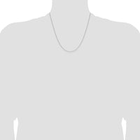 14K White Gold 20" Diamond-Cut Forzantine Cable Chain - 1.0mm Width by Oro Pregiato