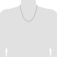 14K White Gold 20" Diamond-Cut Forzantine Cable Chain - 1.4mm Width by Oro Pregiato