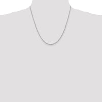 14K White Gold 20" Diamond-Cut Rope Necklace with Lobster Clasp - 2.25mm Width by Oro Pregiato