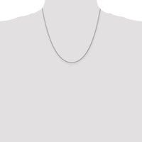 14K White Gold 20" Diamond-Cut Spiga Chain with Lobster Clasp - Polished Finish by Oro Pregiato