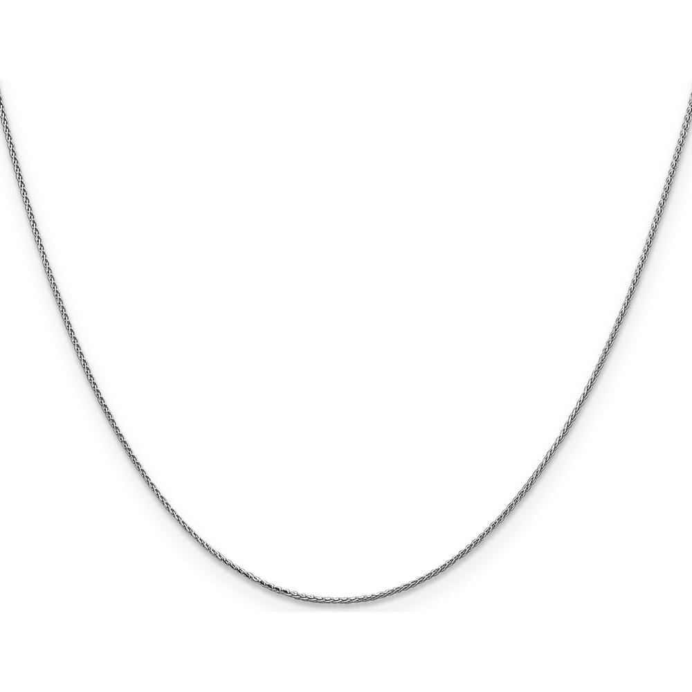 14K White Gold 20" Diamond-Cut Spiga Chain with Spring Ring Clasp by Oro Pregiato