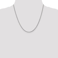 14K White Gold 20" Forzantine Cable Chain with Lobster Clasp - 2.2mm Width by Oro Pregiato